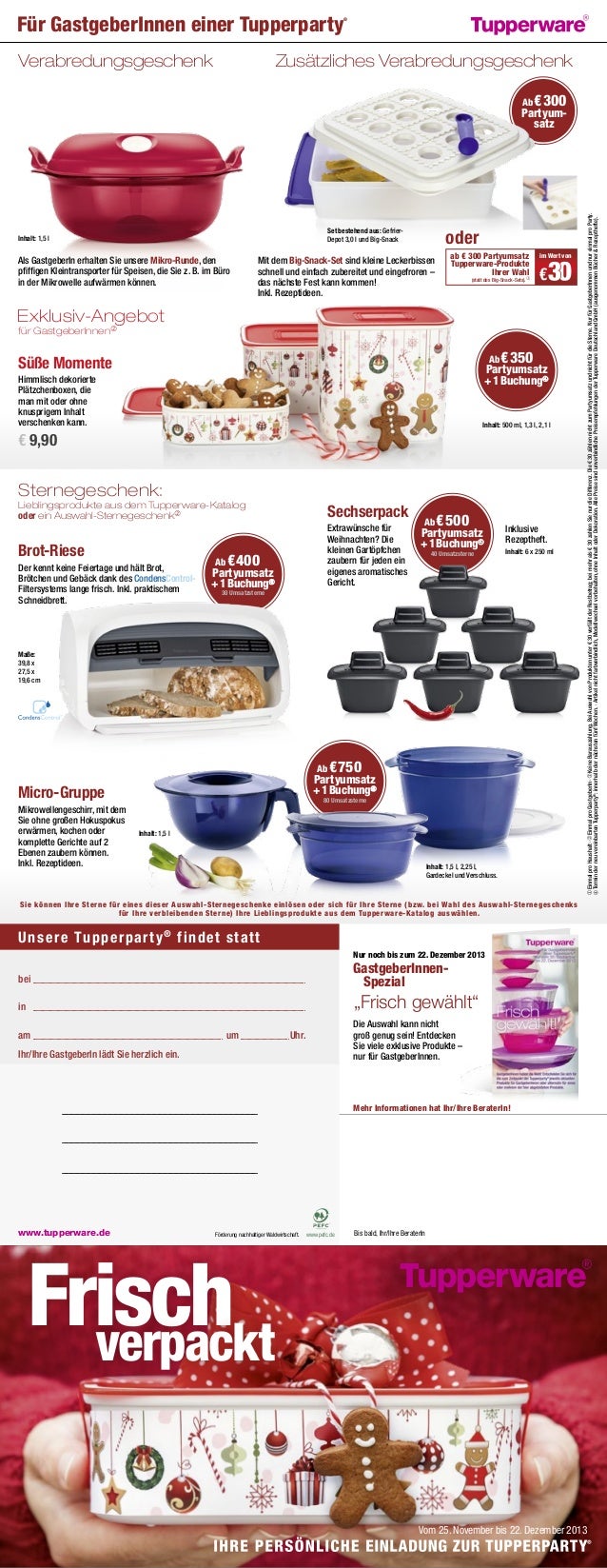 bei tupperware ist vom 25 11 bis 22 12 203 alles frisch verpackt tupperware angebote november 2018 flyer