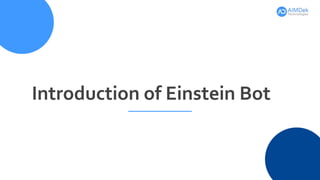 Introduction of Einstein Bot
 