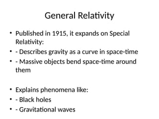 Einstein S Theory Space Time Beyond Pptx