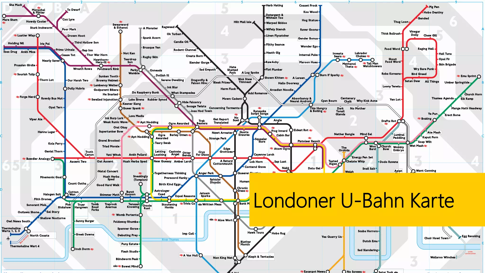 Londoner U-Bahn Karte
 