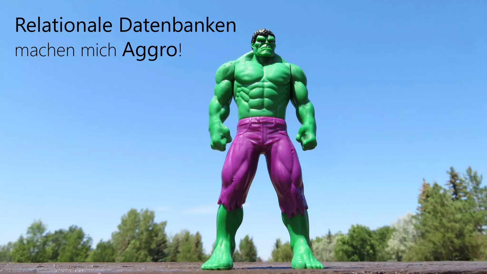 Relationale Datenbanken
machen mich Aggro!
 