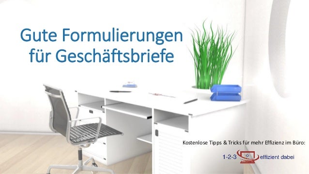 Gute Formulierungen Für Die Geschäftskorrespondenz