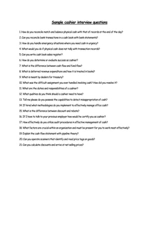 Einterview questions | PDF
