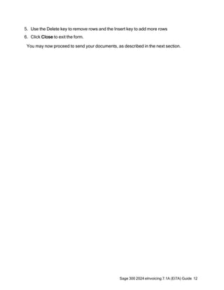 eInvoicing 7.1A (EI7A) Guide for sage ACCPAC | PDF