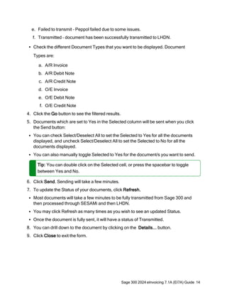 eInvoicing 7.1A (EI7A) Guide for sage ACCPAC | PDF