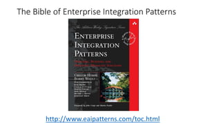 The Bible of Enterprise Integration Patterns
http://www.eaipatterns.com/toc.html
 
