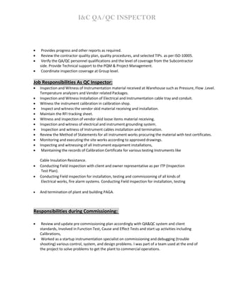 E&I QC INSPECTOR RESUM AND documents.pdf | Business | Business and Finance