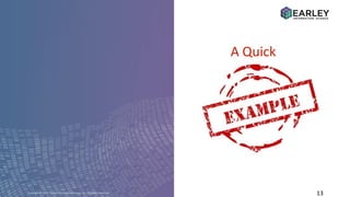 13Copyright © 2016 Earley Information Science, Inc. All Rights Reserved. 13
A Quick
 