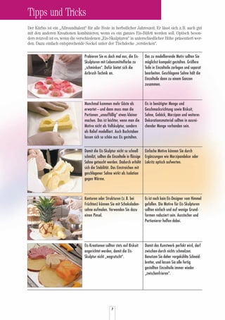 Eis Kunstvoll Serviert