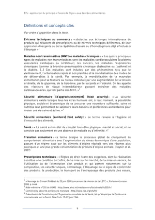 EIS : application du principe « Cassis de Dijon » aux denrées alimentaires
!
9
!
! !
Définitions et concepts clés
Par ordr...
