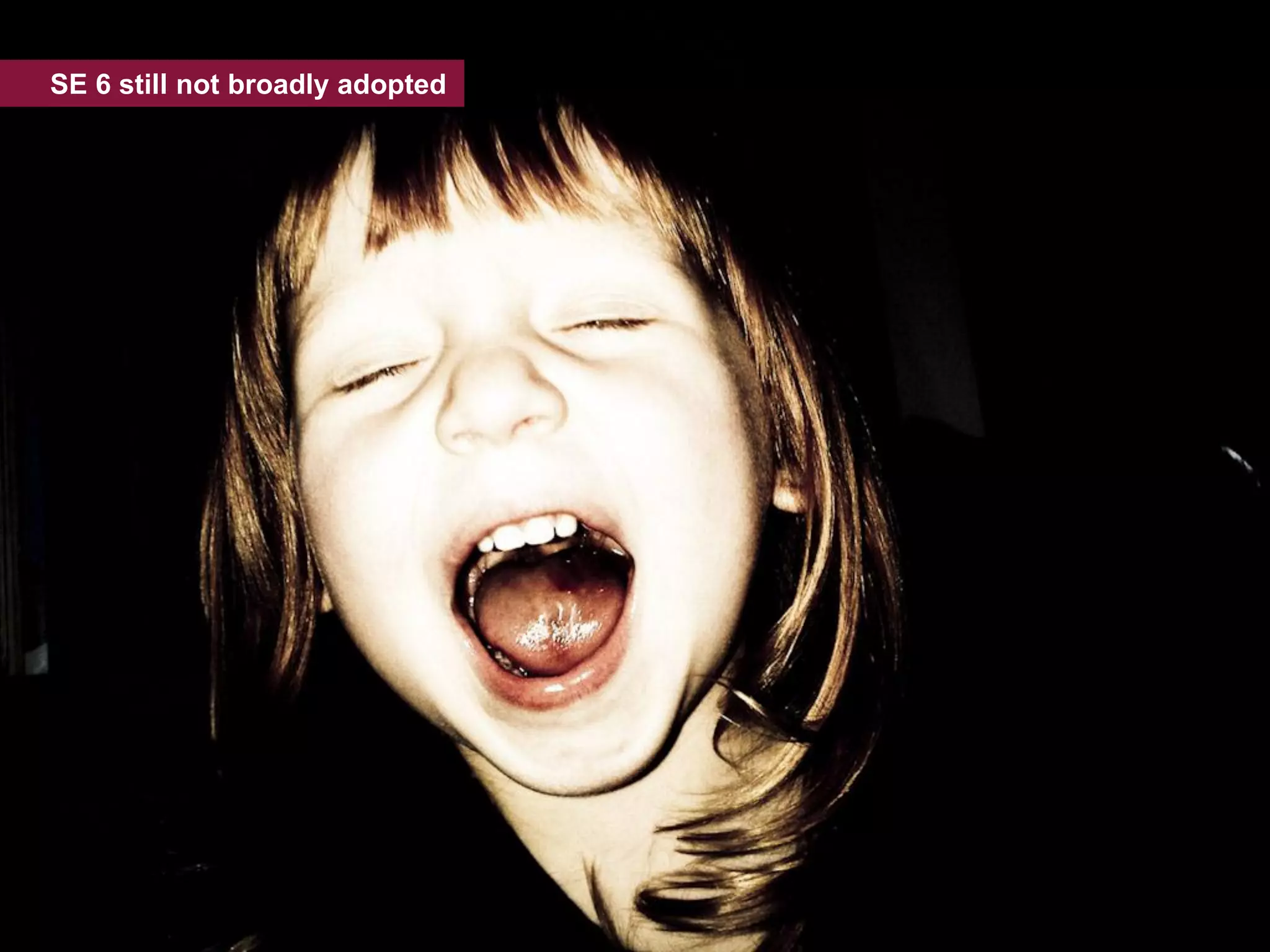 SE 6 still not broadly adopted




21                                    Markus Eisele, Oracle ACE Director FMW & SOA   msg systems ag, 26/06/11
 