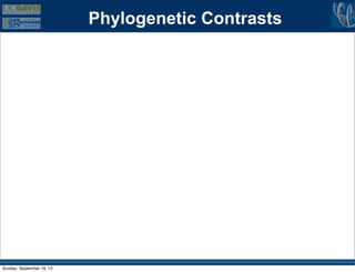 Phylogenetic Contrasts




Sunday, September 16, 12
 