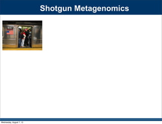 Shotgun Metagenomics
Wednesday, August 7, 13
 