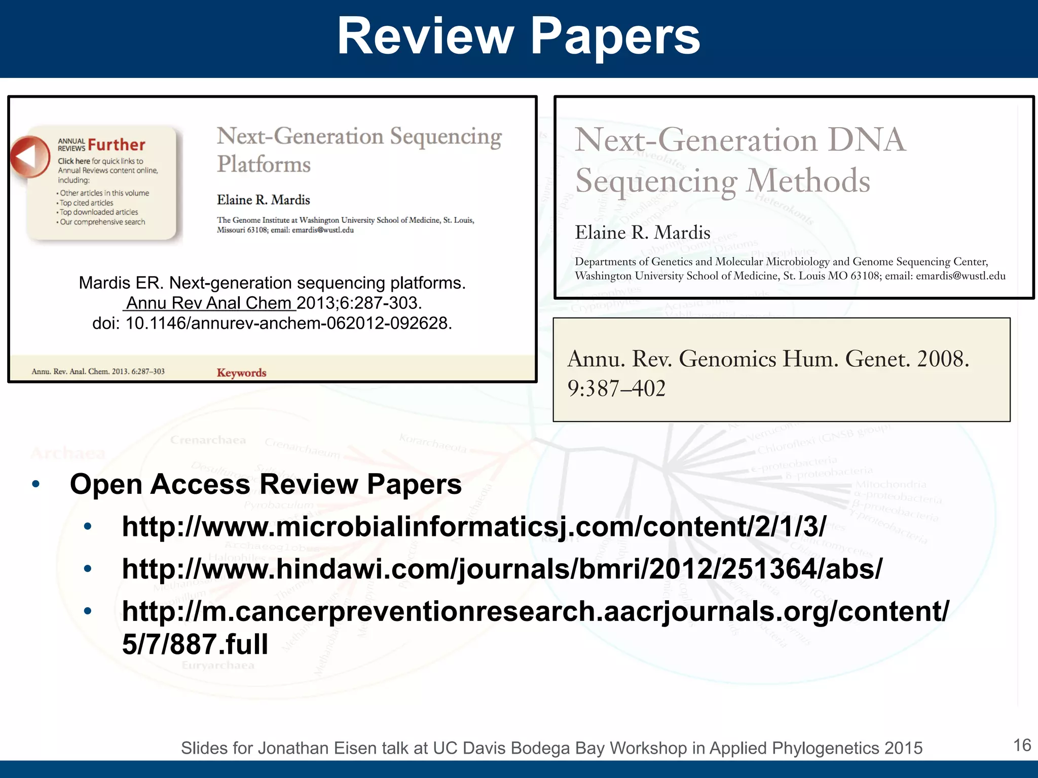 Evolution of DNA Sequencing by Jonathan Eisen | PDF