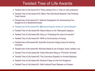The Twisted Tree of Life (tTOL) Awards | PDF