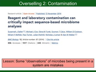 Evolution of microbiomes and the evolution of the study and politics of microbiomes  (or, how can something be both ridiculously overhyped and horrifically under-appreciated) Slide 83
