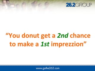 “You donut get a 2nd chance
to make a 1st imprezzion”
 