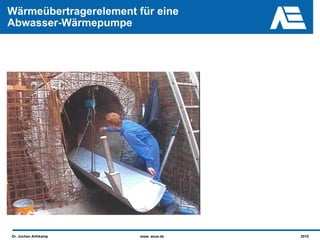 Wärmeübertragerelement für eine
Abwasser-Wärmepumpe




Dr. Jochen Arthkamp     www. asue.de   2010
 