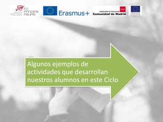 Algunos ejemplos de
actividades que desarrollan
nuestros alumnos en este Ciclo
 