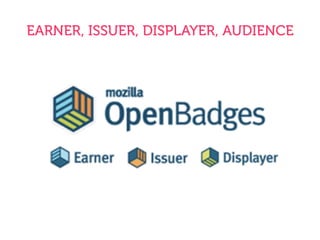 EARNER, ISSUER, DISPLAYER, AUDIENCE
 