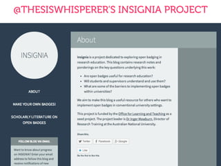 @THESISWHISPERER’S INSIGNIA PROJECT
 