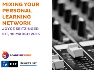 MIXING YOUR
PERSONAL
LEARNING
NETWORK
JOYCE SEITZINGER
EIT, 16 MARCH 2015
 