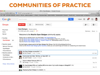 COMMUNITIES OF PRACTICE
 