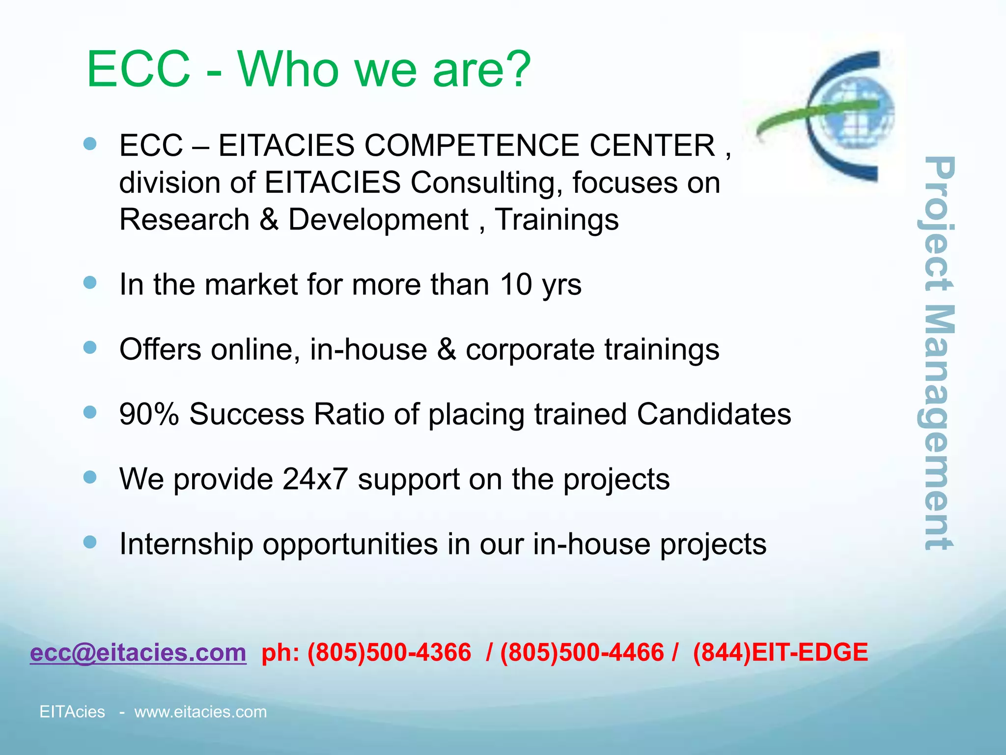 PMP Course by ECC Team at EITACIES INC PPT