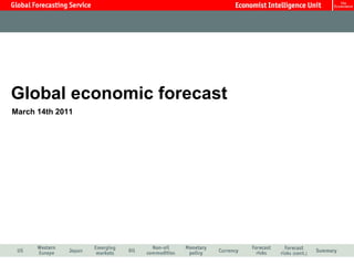 Global economic forecast March 14th 2011 