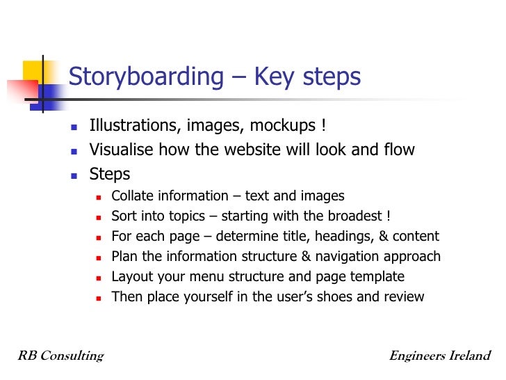 web design development trends presentation storyboarding website