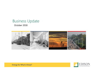 Business Update
October 2018
 