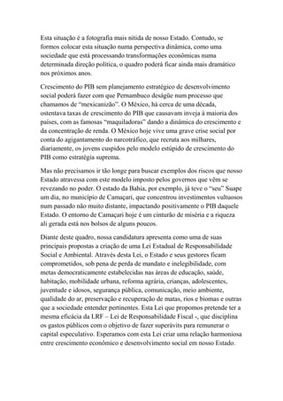 Eixos programáticos do psol para as eleições 2010