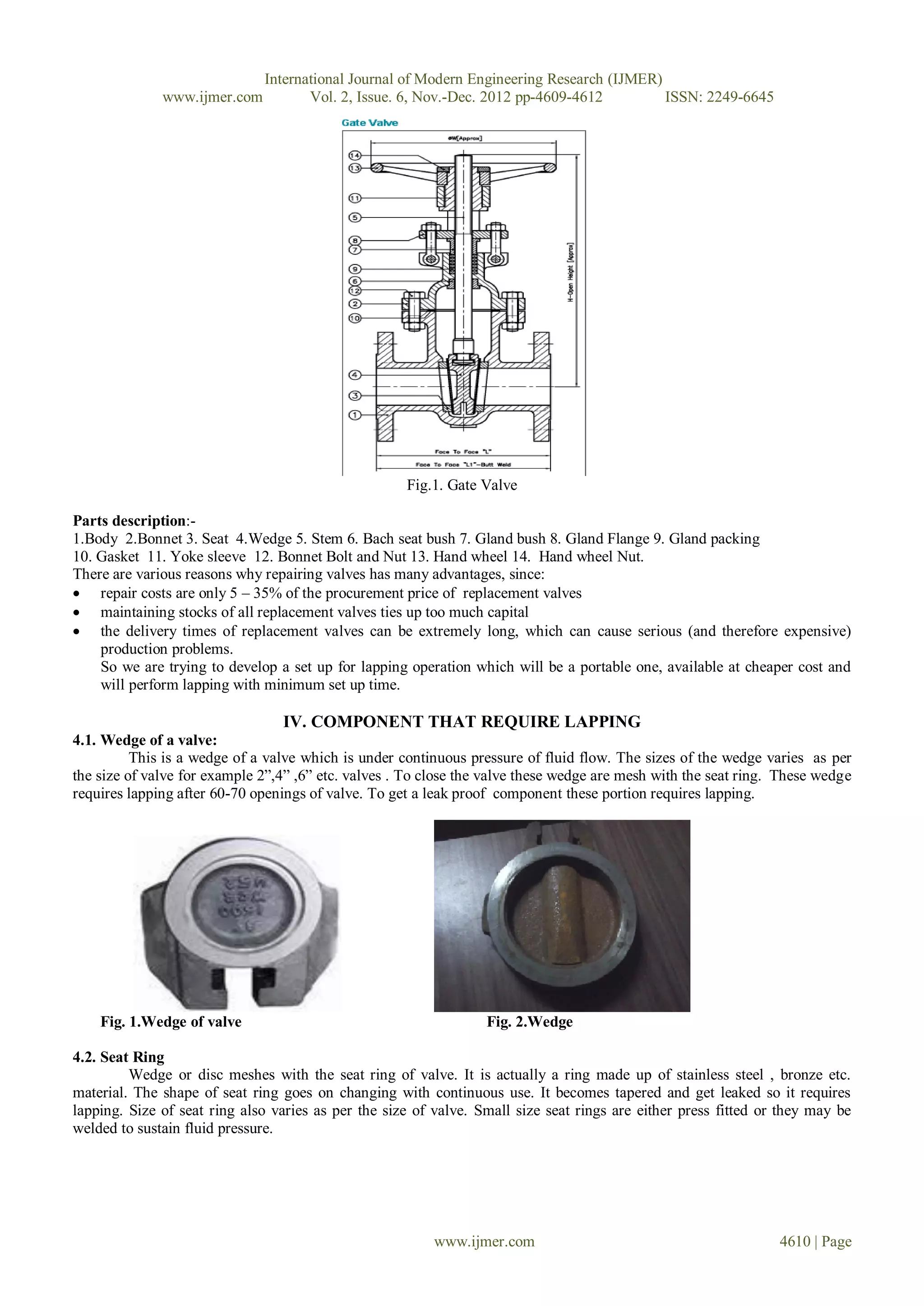 Need of Lapping Machine for Valve Component: A Case Study | PDF