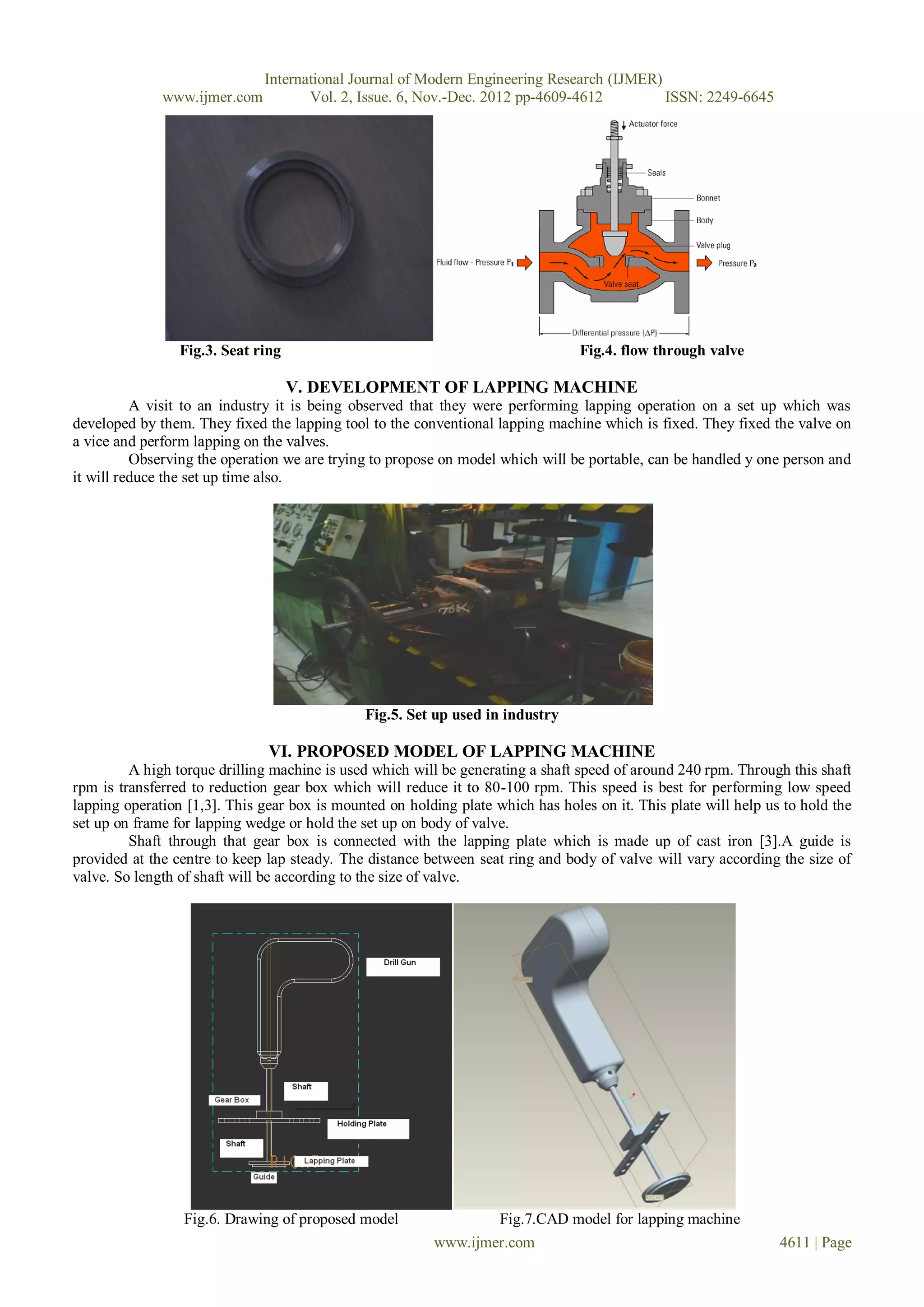 Need of Lapping Machine for Valve Component: A Case Study | PDF