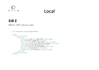 Local
EJB 2
META-INF/jboss.xml
 