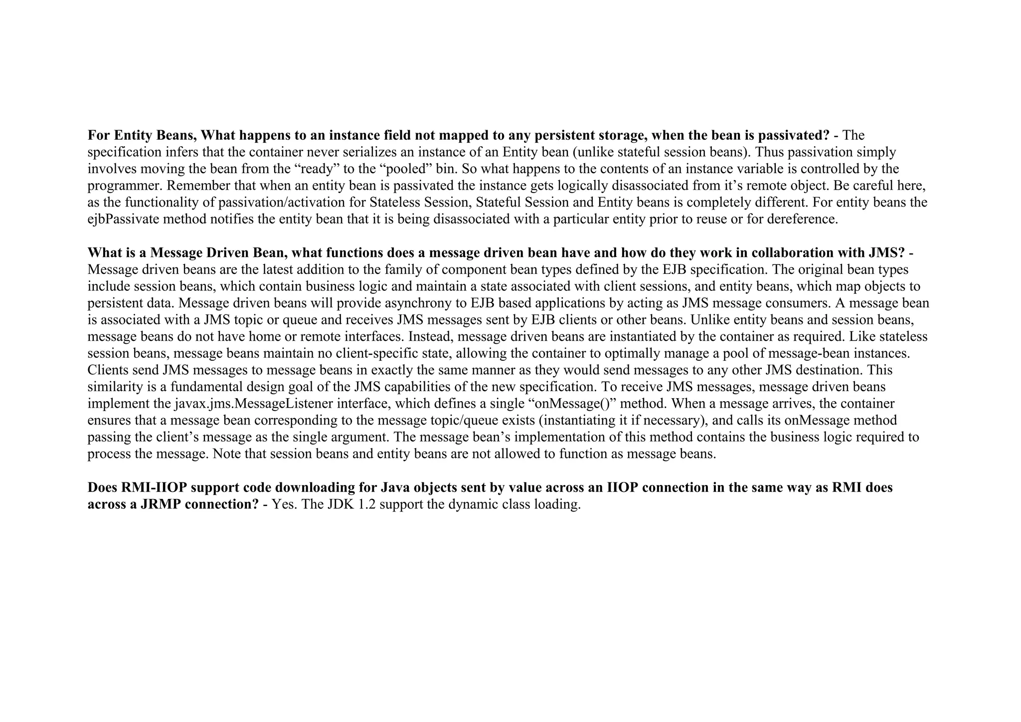 EJB Interview Questions