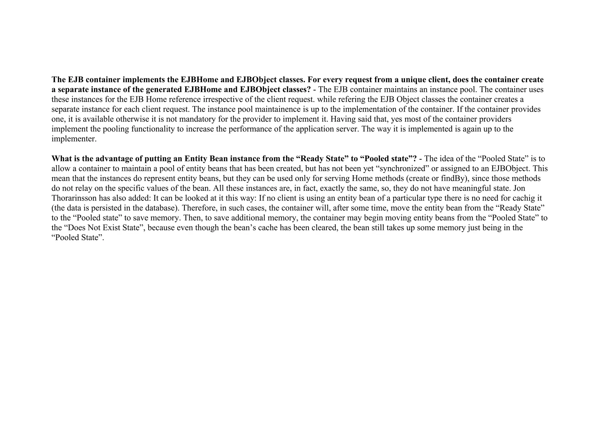 EJB Interview Questions