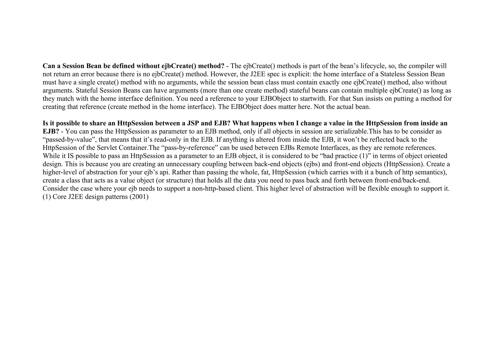EJB Interview Questions