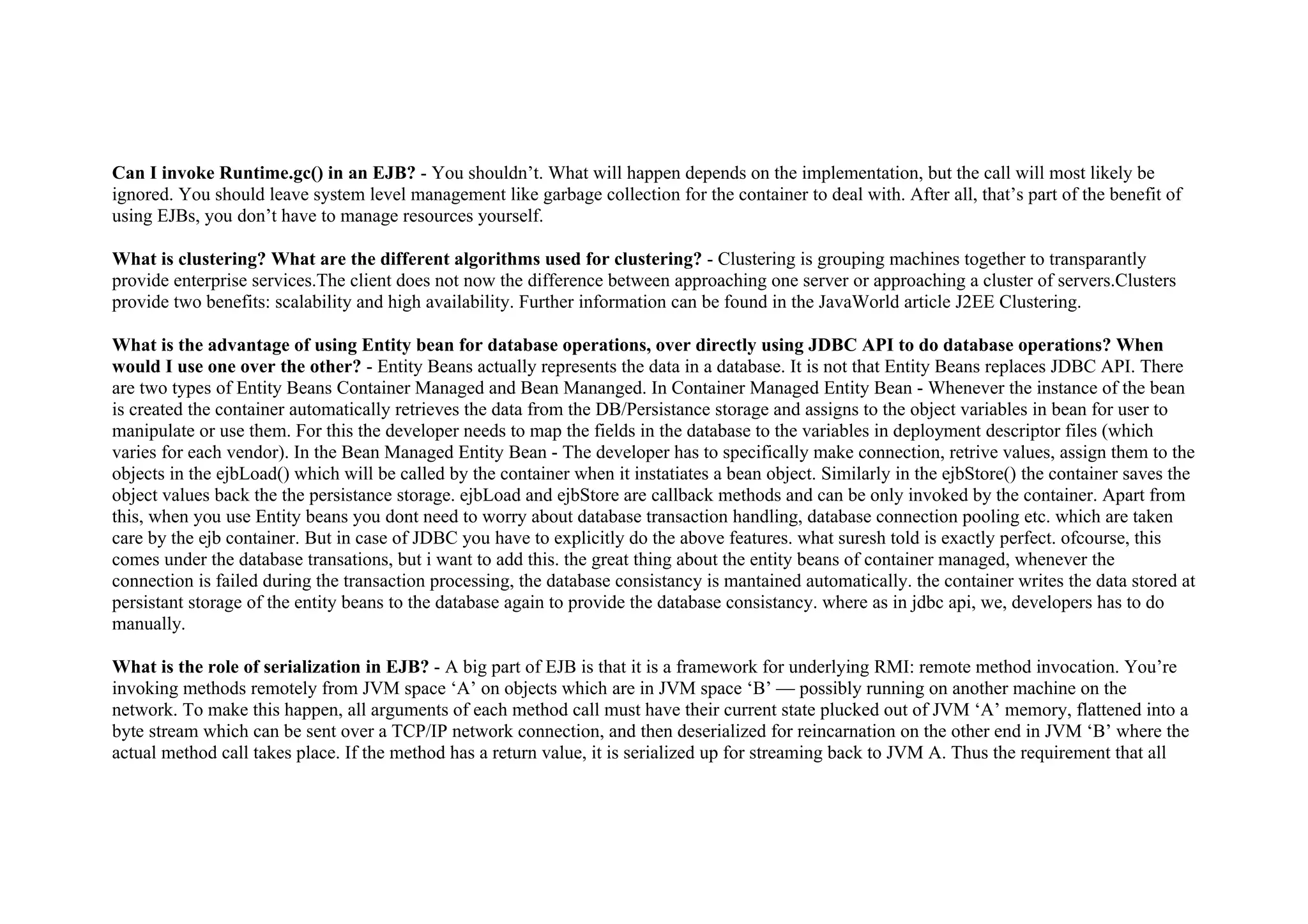 EJB Interview Questions