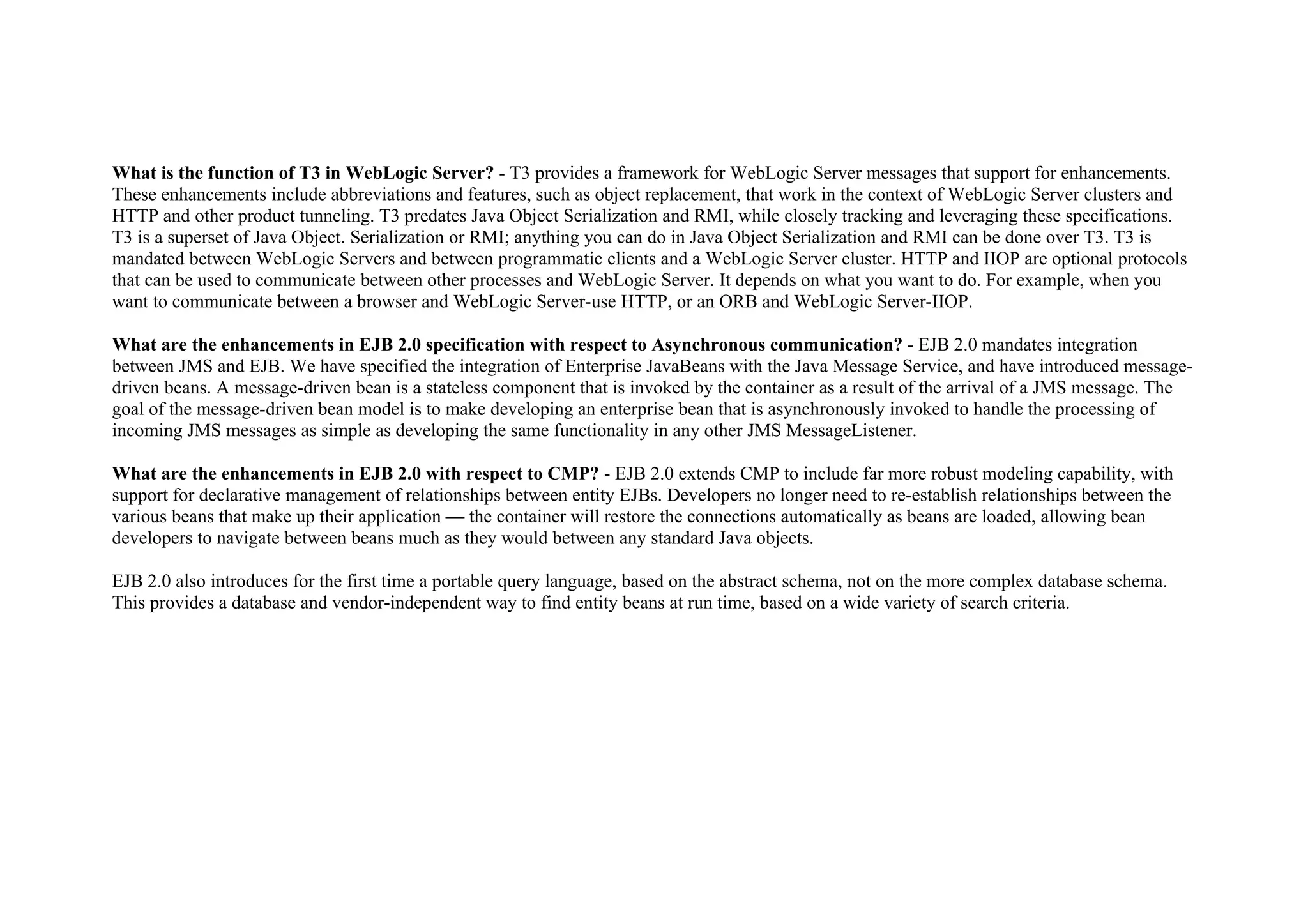 EJB Interview Questions