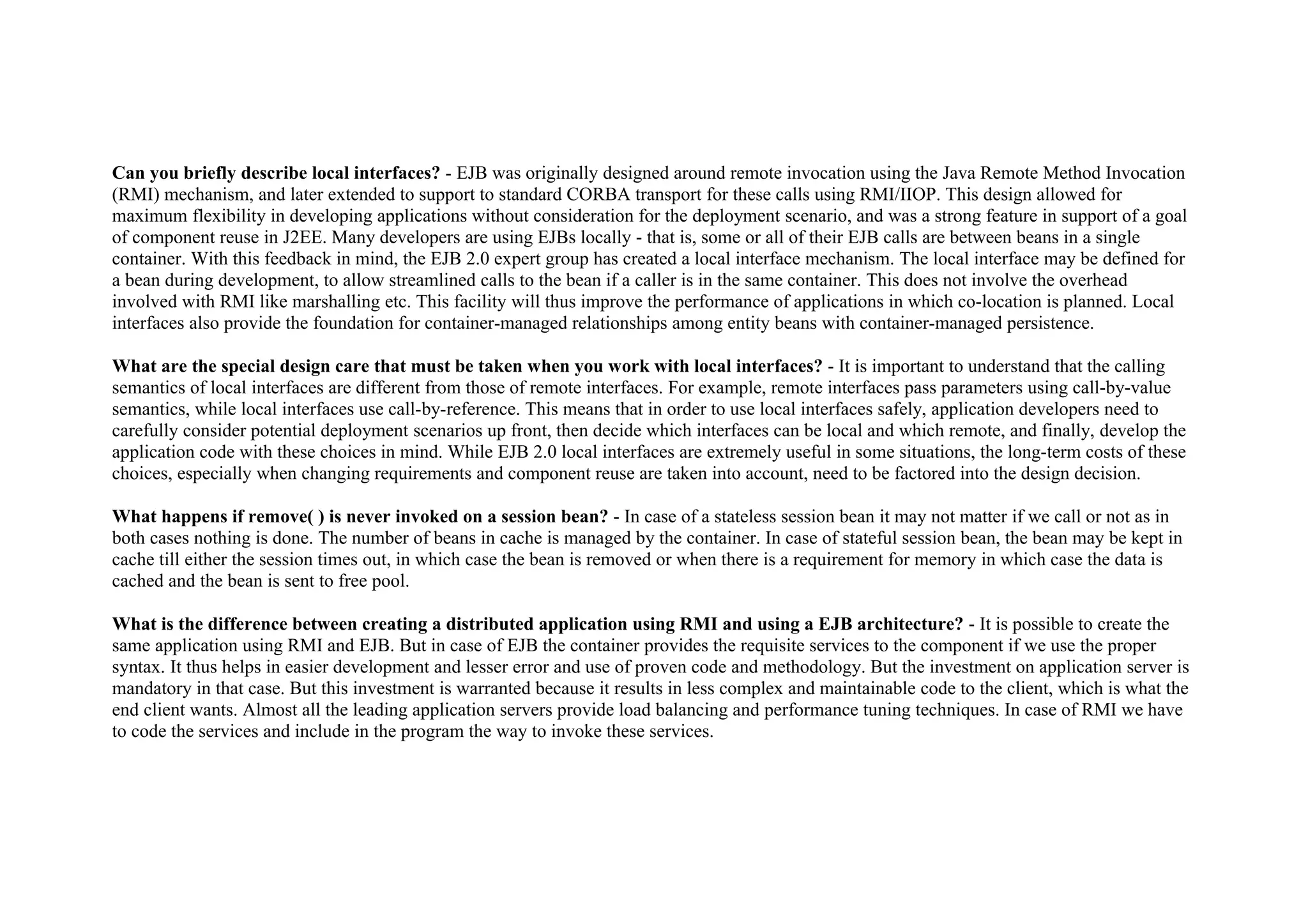 EJB Interview Questions