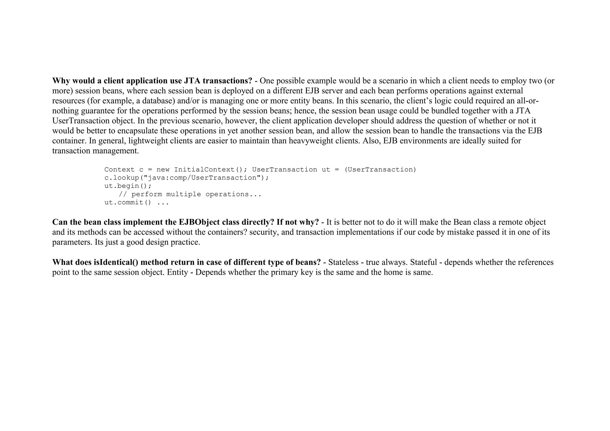 EJB Interview Questions