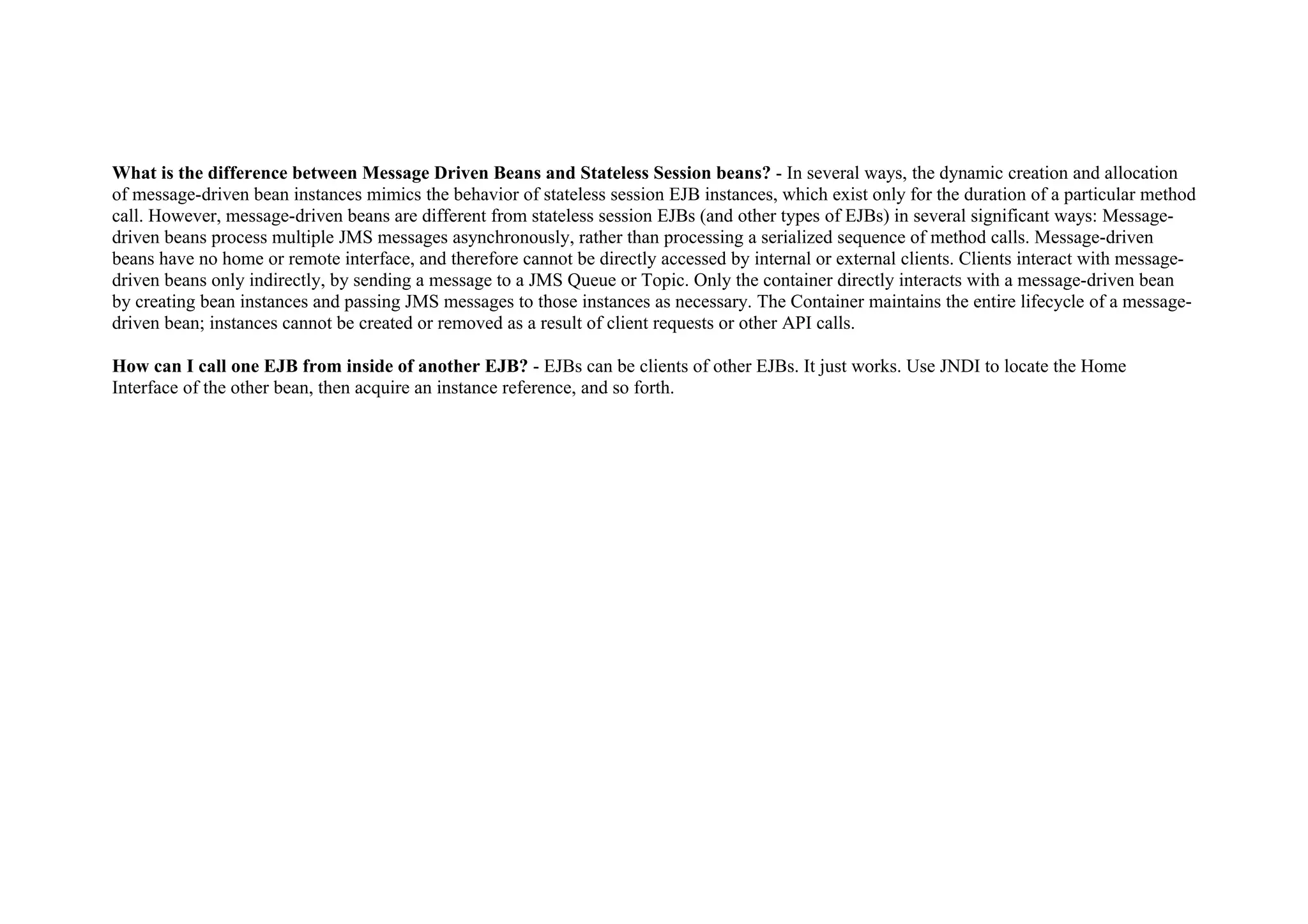 EJB Interview Questions