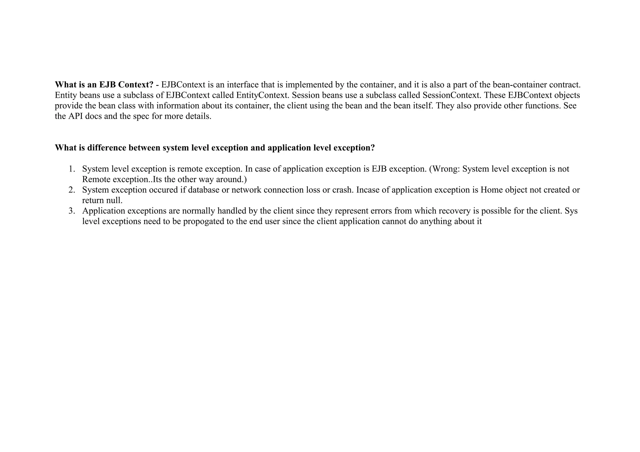 EJB Interview Questions