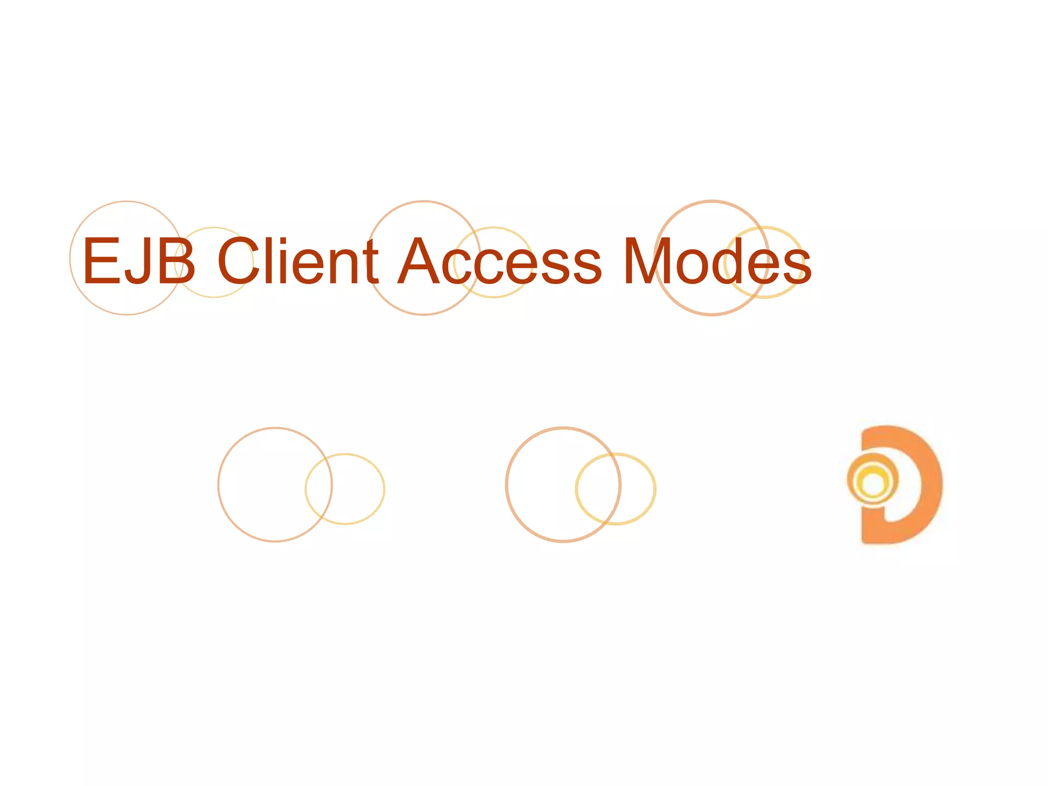 EJB Client Access Modes
 