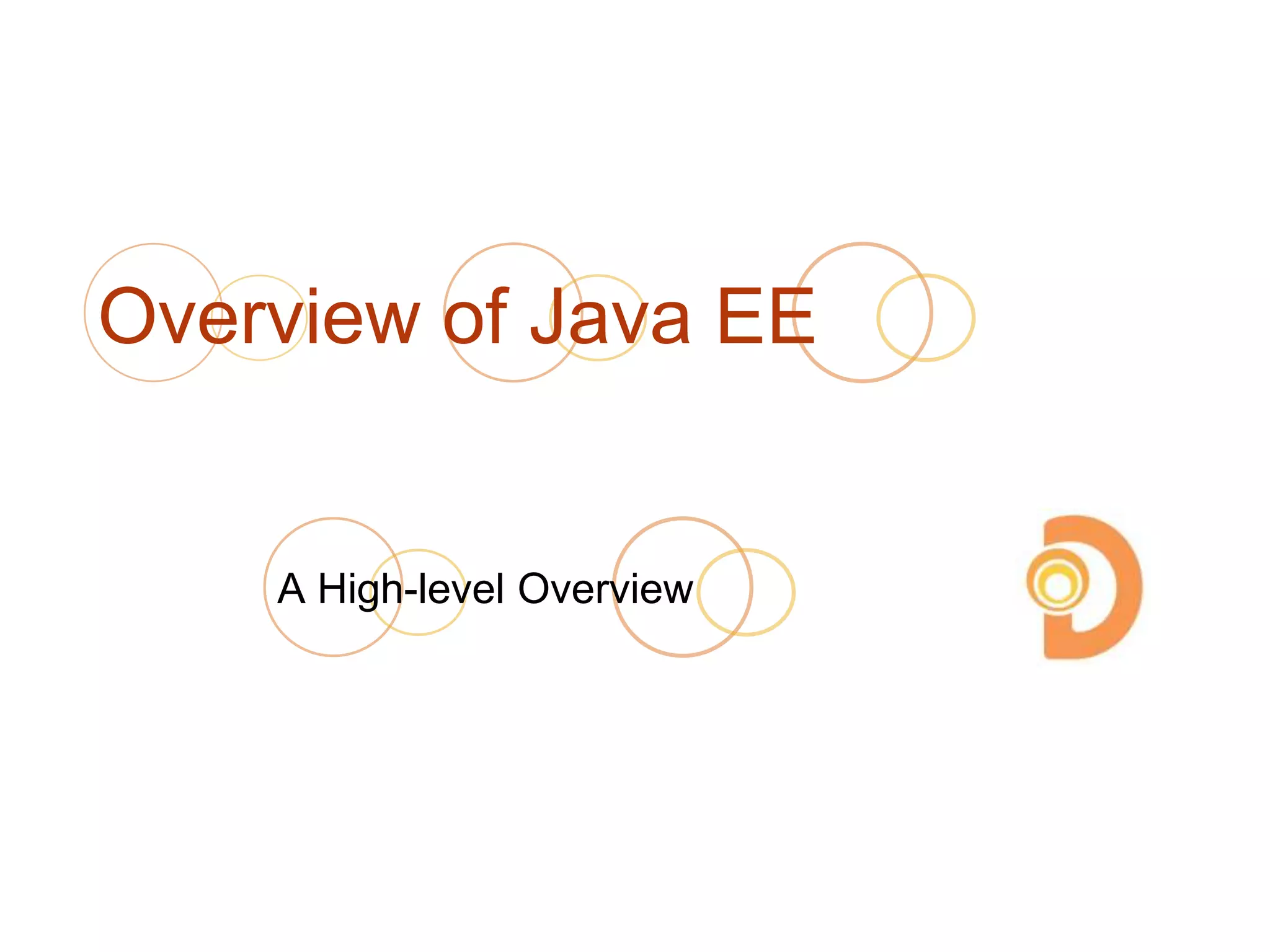 Overview of Java EE
A High-level Overview
 