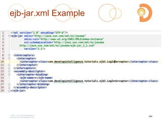 ejb-jar.xml Example
2003 – 2013 DevelopIntelligence
http://www.DevelopIntelligence.com
260
 