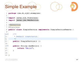 Simple Example
2003 – 2013 DevelopIntelligence
http://www.DevelopIntelligence.com
287
 