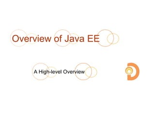 Overview of Java EE
A High-level Overview
 