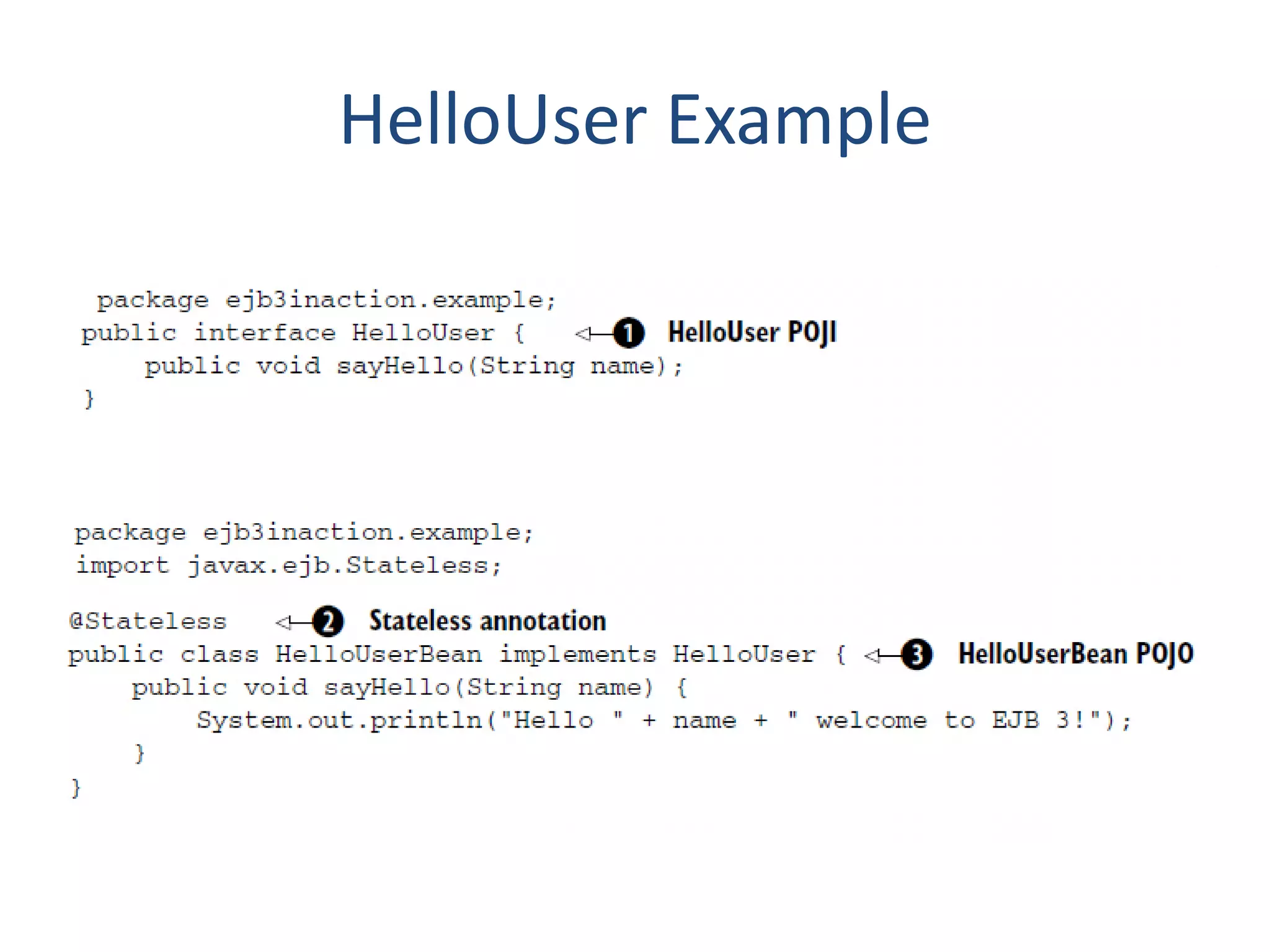 HelloUser Example
 